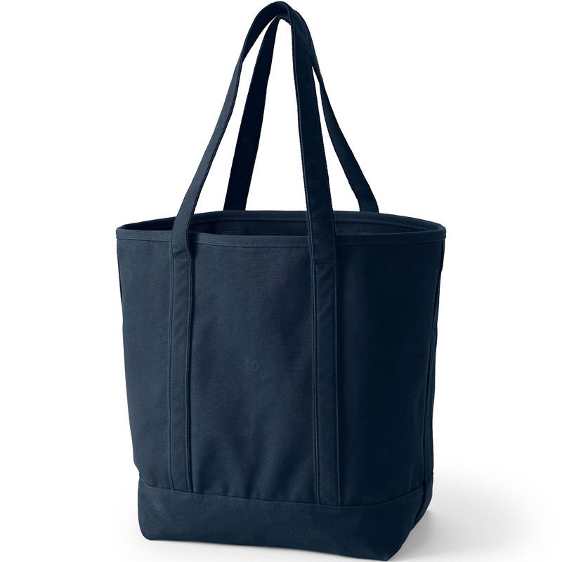 Lands' End Solid Long Handle Open Top Canvas Tote Radiant