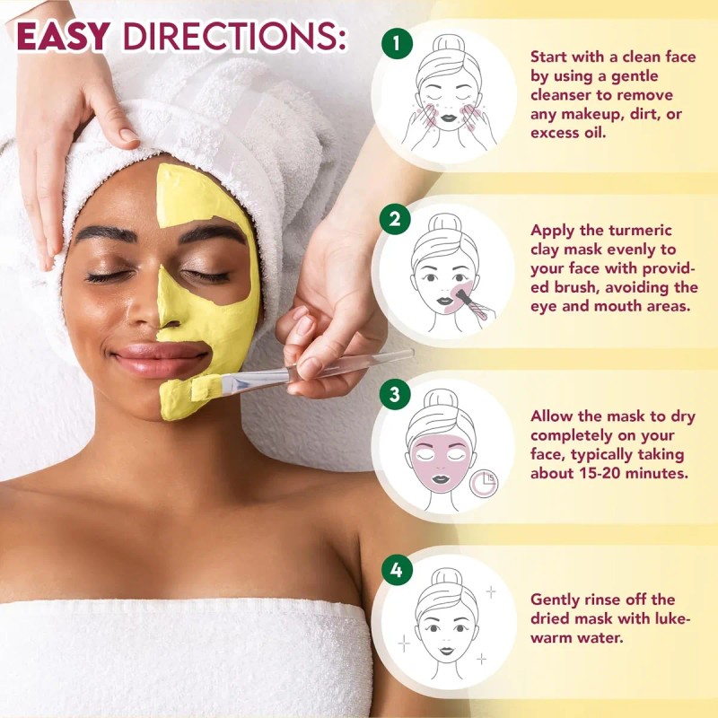 Mascarilla Facial De Cúrcuma (120 G) Con Vitamina C, Aclarad