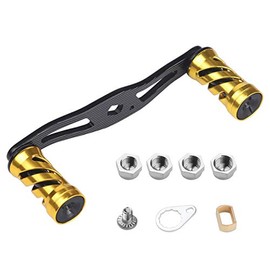 VISPREA Reel Parts Bait Reel Handle 4.3 inches (109 mm) Crank Aluminum Alloy Shimano Daiwa Abu Garcia Custom Parts Replacement YU76 (Gold)