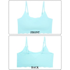SEAUR Girls Seamless Bralette Training Bras for Girls 10-12 Padded Sports Bra Push Up Teen Bras Adjustable Wireless Bralette Crop Top 32