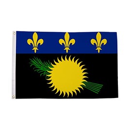 AZ FLAG - Guadeloupe Flag - 3x5 Ft - 100D Polyester French Region Of Guadeloupe Banner with Two Metal Grommets - Fade Resistant - Vivid Colors - 3' x 5' Feet - 150x90 Cm