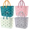 Peohud 4 Pack Portable Shower Caddy Basket, Plastic Storage Basket