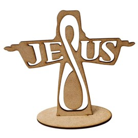 Cruz Mdf Jesus 10pz 15cm mdf 3mm recuerdo bautizo, primera comunion