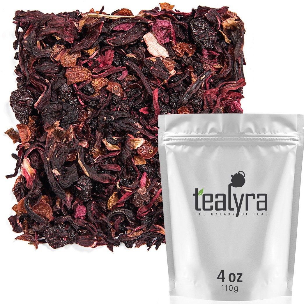 Tealyra - Cherry Goddess - Fruity Herbal Loose Leaf Tea - Caffeine-Free - Vitamin Rich - Hot and Iced - All Natural - 110g (4-ounce)