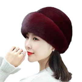 Women Ladies Faux Fur Winter Ushanka Russian Hat Ear Warmer Trapper Bomber Hat Fluffy Fashionable Church Hat Soft Warm Dome Beanie Skull Cap Thermal Earflap Hat Windproof Winter Hat Bowler Hat