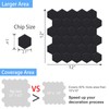 WalDecoo Matte Black Hexagon Peel and Stick Wall Tiles for