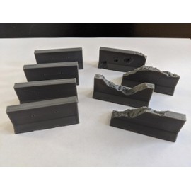Concrete Jersey Barriers Pack | 28mm 1/56 Scale Miniature | RPG Tabletop Figure Landscape Modelling Wargaming Fantasy Diorama Wargames Model Scenery Terrain Scatter Roleplaying 3d Printed Paintable