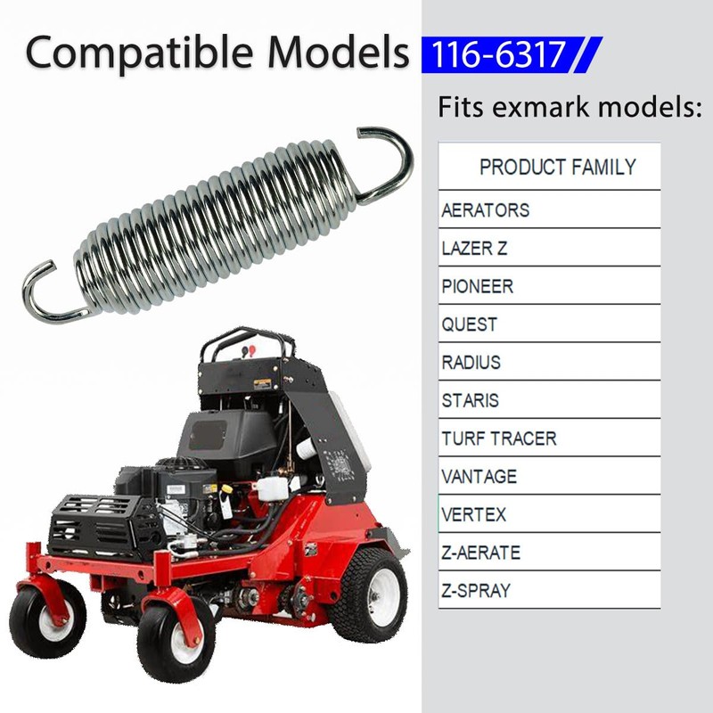 ZanFyxil 116-6317 Extension Spring for Toro & Exmark Zero-Turn Mowers,