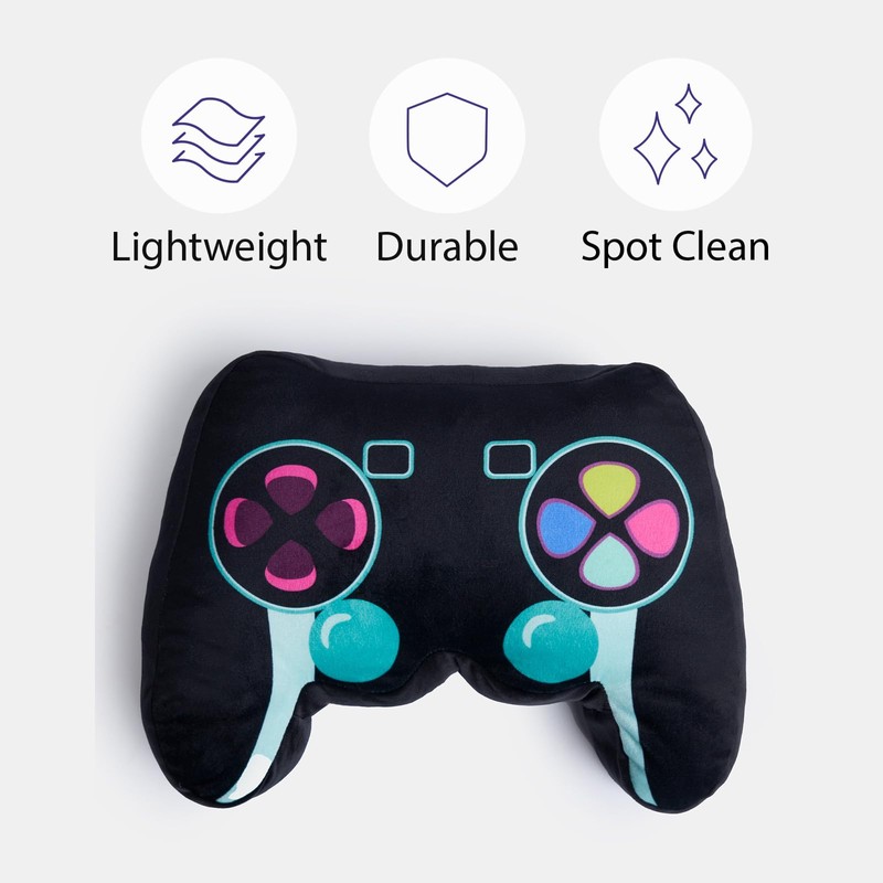 OHS Gaming Pillow Cushion Gaming Controller Shaped, Soft Plush Comfy