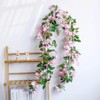 FOSDICK 175 cm Artificial Flowers Hanging, Artificial Cherry Blossom Garland,