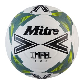 Mitre Impel One Level Training Football Soccer Ball White/Black/Sage Leaf - Size 5