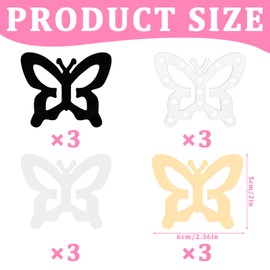 12PCS Bra Strap Holder Clips for Racerback, Bra Strap Clips, Anti-Slip Bra Straps Holder for Back for Women Cross Back Convertors Adjustable Bra Straps for Conceal Straps and Cleavage Control, Style 1