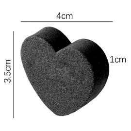 50PCS Mini Nail Buffer Heart Shaped Nail File Buffing Mini Buffer Blocks for Nails Pedicure Natural Nails File Sponge Block Black