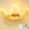Stuffed Animal Hammock with 75LEDs Lights Preinstalled, Extra Large 55in