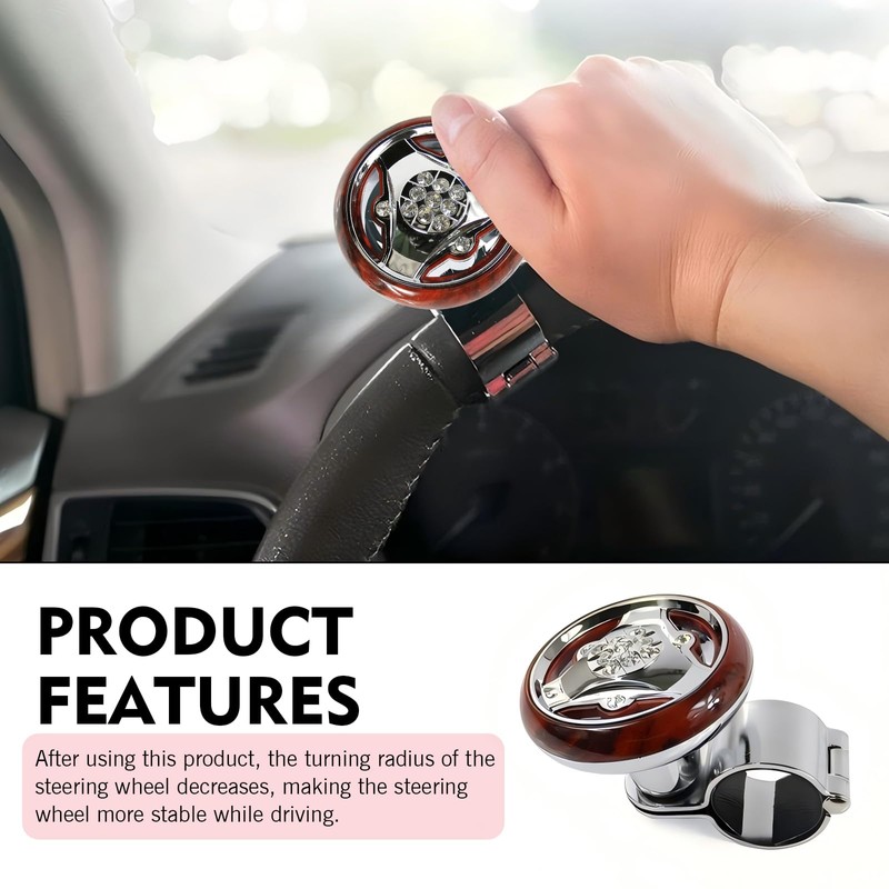 Opuweiy Steering Wheel Knob, Universal Power Ball Spinner Knob with