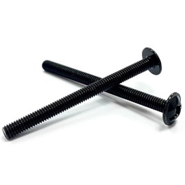 KADco® M4 Furniture Door Knob Handle Screws Machine Screw Bolts for Handles Hex for Kitchen, Bedroom, Drawer, Cabinet, Door, Dresser, Knob Fixing Handles Black Passivated M4 x 22mm (Pack of 10)
