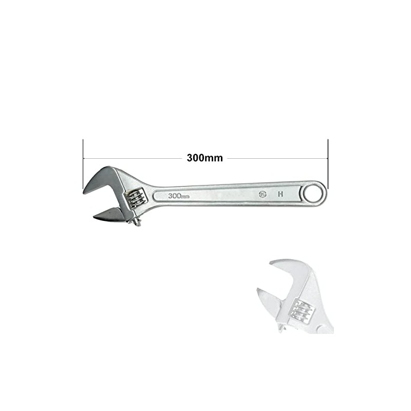 Seshin Buffalo DRAAK Adjustable Wrench 12 Inch 300mm with Wide