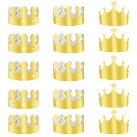 TUPARKA 36 PCS Paper Crowns Hat Gold Foil Crowns Paper Party Hat for Birthday Party, Baby Shower