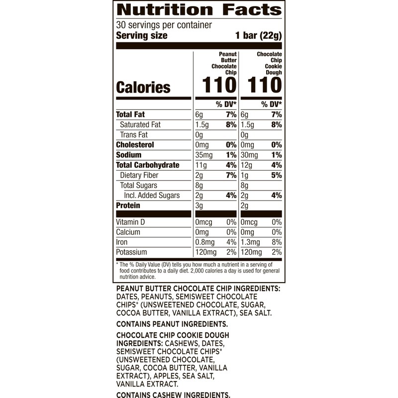 LÄRABAR Chocolate Mini Bars Variety Pack, Gluten Free Vegan Fruit