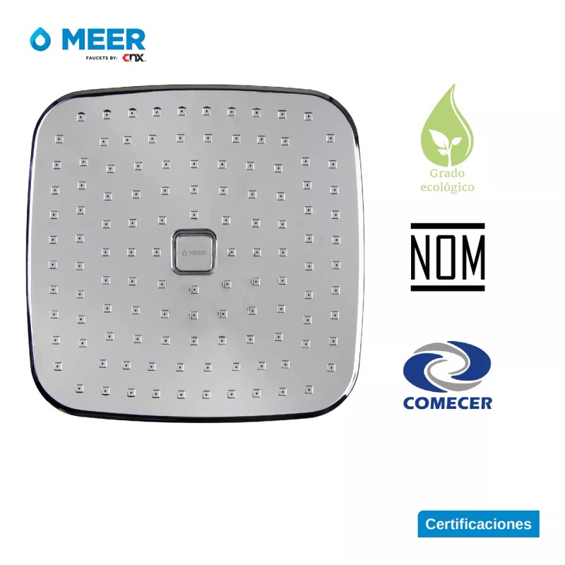 CNX Regadera Cuadrada De Abs Antisarro Con Autolimpieza Cnx