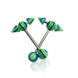 LionGothic Tongue rings, Straight Barbells, Piercing Rings 14 Gauge 5/8" Length