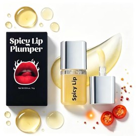 Spicy Lip Plumper  Aceite de Brillo Labial Voluminizante con Fórmula Hidratante y Volumizadora, Suaviza las Líneas Finas, Aclara el Tono Natural de...