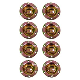 Pit Posse 11011-8 Cargo Trailer Recessed Rotating D Ring Floor Rope Anchor Tie Downs – 3,500 Lbs Breaking Strength – Securing Tie-Downs for Pickup Truck Bed, SUV, or Hauling Motorcycles (8 Pack)