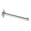 12" Wall Mount Straight Square Tube Faceout Hook, Heavy Duty