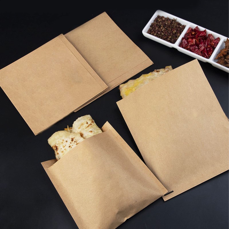 200 Pcs Kraft Paper Cookies Bags - Unbleached Small Paper