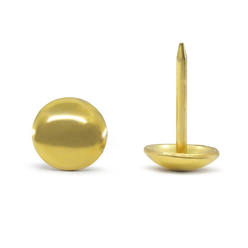 Dritz Home 9009 Smooth Decorative Nails, 3/8-Inch, Brass (36-Piece)