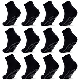 SkiBeaut Toddler Boy Socks, 12 Pairs Kids Grip Socks Toddlers Boys Girls Non Slip Socks with Gripper Little Kid Slipper Socks Age 3-5