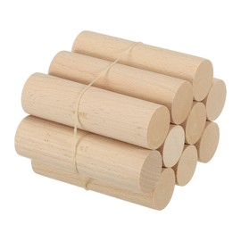 PATIKIL 1-1/5 x 4 Inch Dowel Rods Wood Sticks, 10 Pcs Unfinished Wooden Dowel Rods Round Dowels Hardwood Sticks for DIY Crafts and Home Decor