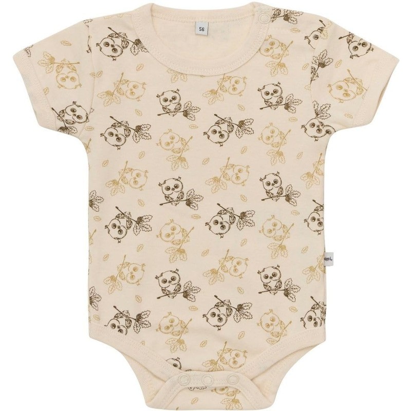 PIPPI Unisex Baby Bodysuit SS AO-printed (4-pack) Shaping Bodysuit, TRUE,