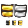 RUXIFEY Sequential Switchback Side Mirror Marker Lights 3-Row LED Turn