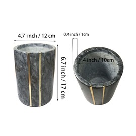 Marble Wine Chiller Bucket ，Wine & Champagne Cooler for Parties, Dinner – Keep Wine & Beverages Cold （black）