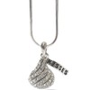 Fashion Jewelry ~ Hollow Back Small Clear Crystal Kisses Pendant