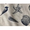 Ocean Beach Shell Star Cotton Linen Nautical Fabric Natural Dark