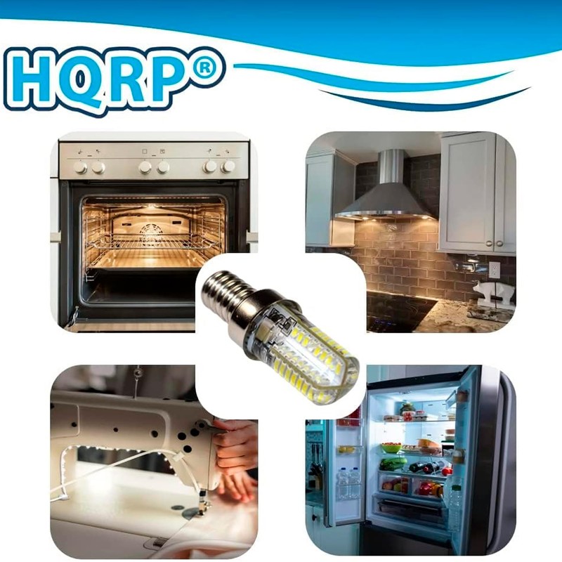 HQRP 2-Pack E12 Base 64 SMD3014 LED Light Bulbs AC