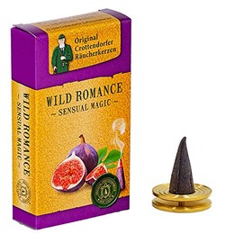 Crottendorfer Sensual Magic Incense Cones – Size: M – Pack of 20 + Brass Plate – Scent: Wild Romance – Made in Germany