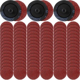 Dansib 300 Pcs 2 Inch Sanding Discs 36 Grit Roll Lock Disc Sanding Pads Die Grinder Accessories for Surface Finish, Grinding Burrs Polishing Removing Rust