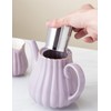 Clay Tonic- 8 OZ Fine China Purple Coffee Cup/Teacup Set,