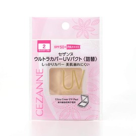 Cezanne Ultra Cover UV Pact (Refill) 2 Light Ochre Foundation, 02, 0.4 oz (11 g) (x 1)