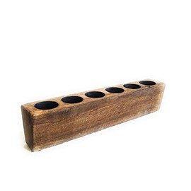 Rustic Farmhouse Wooden Candle Holder- Sugar Mold Candle Holder- Succulent Planter (6 Hole)