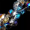 Unbranded Clear Blue AB Crystal Glass Faceted Balls Chandelier Sun