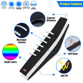 MCHMFG Funda universal de asiento de motocicleta antideslizante de goma a rayas, costura suave para CRF WR WRF RMZ YZF SXF EXC XC SX CR KLX Dirt Pit Bike Motocross Off Road Moto (blanco)