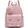 I IHAYNER Backpack Girls Womens Small PU Leather HairBall Backpacks