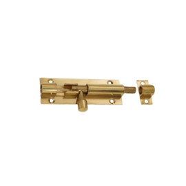 Barrel Bolt Door Locks Brass or Chrome Straight Door Bolts 38mm - 75mm (75mm (3"), Brass)