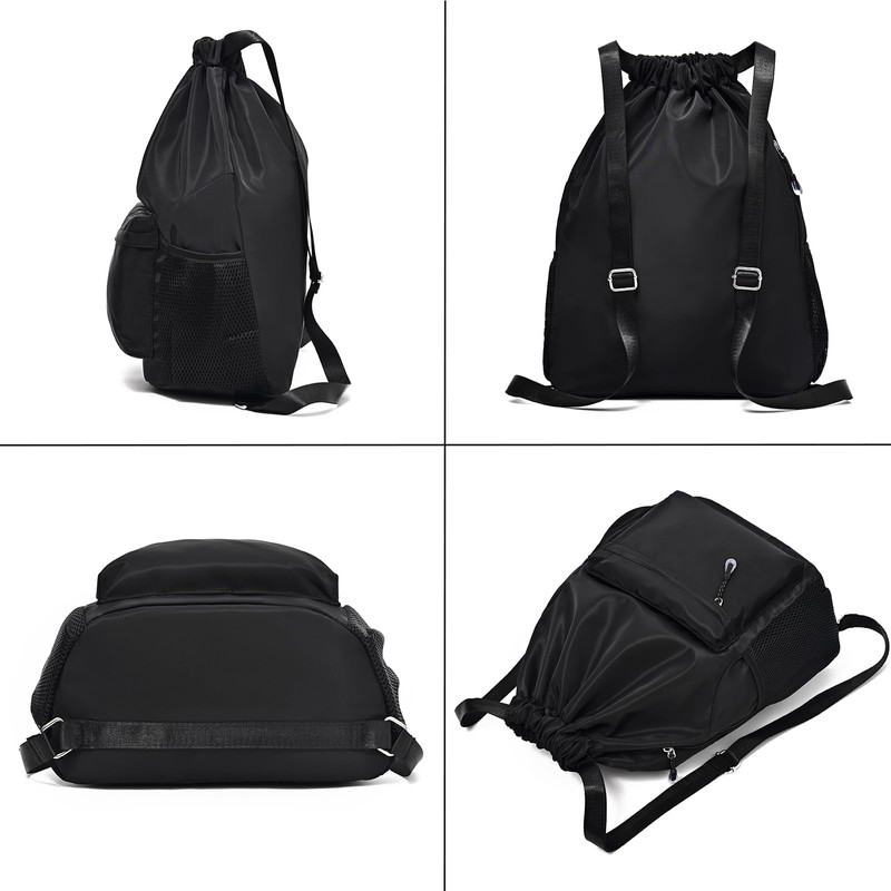LOKAPEGY Drawstring Drawstring Backpack for Women, Waterproof Drawstring Gym Bag