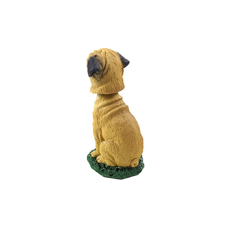 Animal Den Pug Fawn Dog Bobblehead Figure for Car Dash