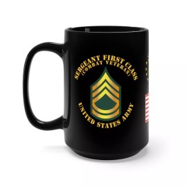 MIP Black Mug 15oz - Army - Sergeant First Class - SFC - Combat Veteran